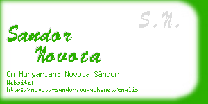 sandor novota business card